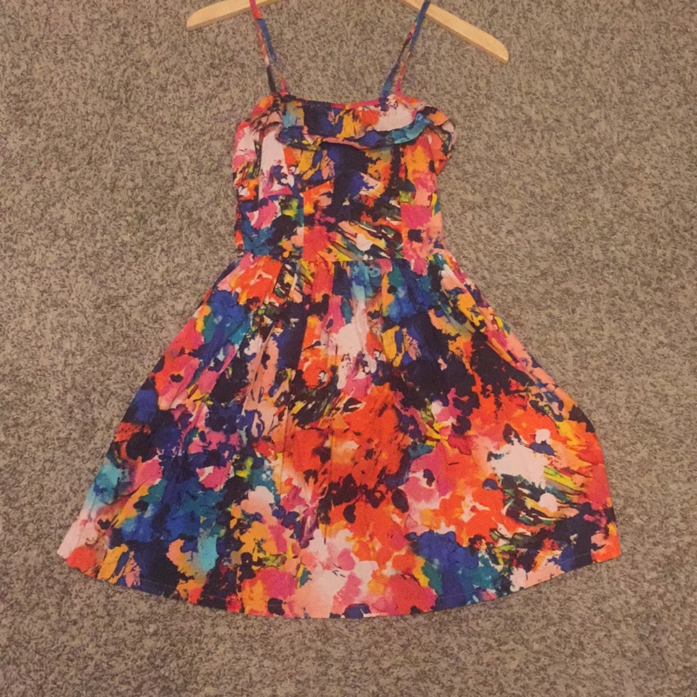 Flirty Bold Print Dress Charlotte Russe